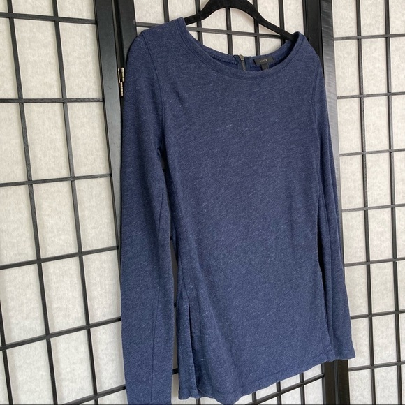 J. Crew Side Split Sweater Tunic Blue XSmall - Picture 4 of 10